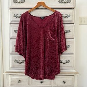 Vici Leopard Burnout Velvet Top
